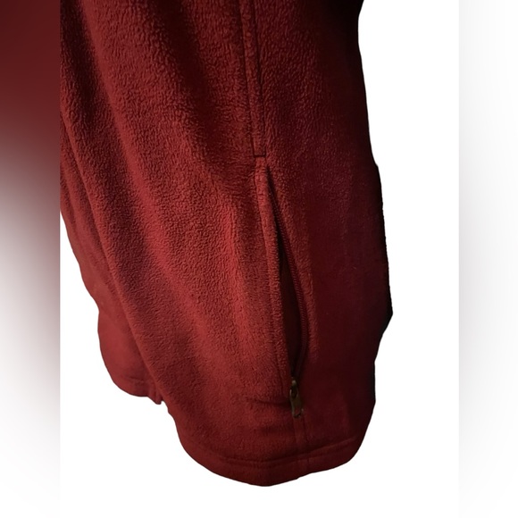 Columbia Youth XL Full Zip Up Long Sleeve Mock Neck Fleece Jacket Red Gray - Picture 2 of 7